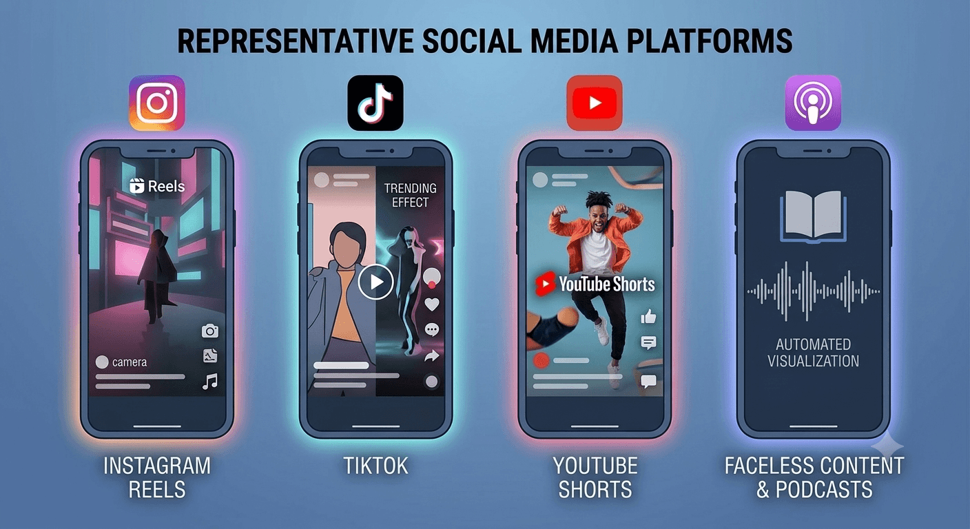 Vertical AI video content for TikTok Instagram Reels and YouTube Shorts